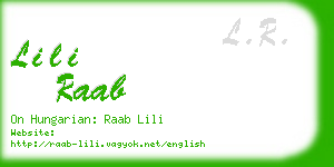 lili raab business card